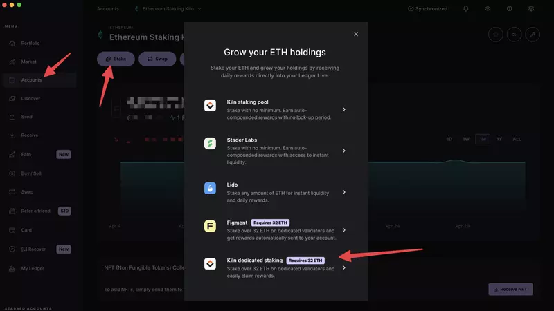 Ledger Live Kiln Staking