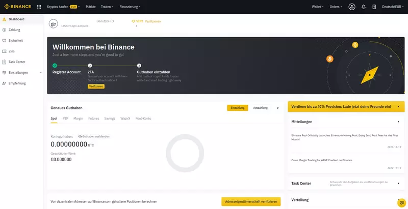 binance Dashboard