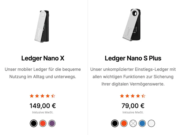 Ledger Nano X vs S Plus