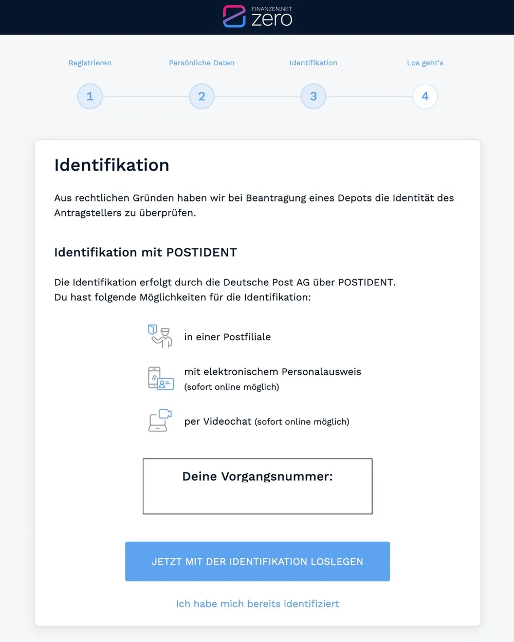 Finanzen.net Zero Identifikation